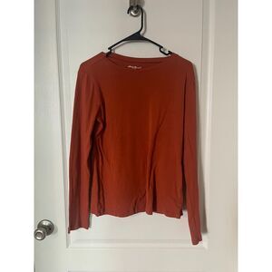 Eddie Bauer 100% Cotton Long Sleeve Tee Size M